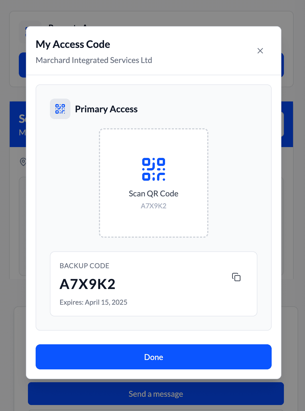 Resident QR code digital pass